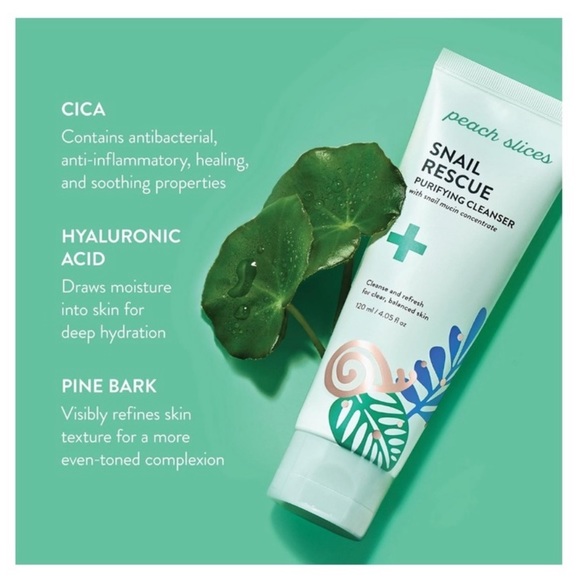 🦋$4 ~ Peach Slices Snail Rescue Purifying Cleanser ~ NEW - Picture 3 of 8